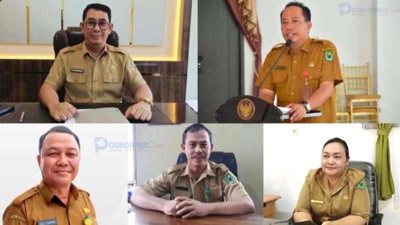 Kolase foto pelamar yang lolos seleksi administrasi calon Sekda Kapuas, Ahmad Muhammad Saribi, Pangeran S Pandiangan, Teras, Usis I Sangkai dan Yaya (Foto : Istimewa) 