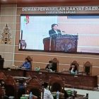Ketua Komisi III DPRD Kapuas, Yunaningsih (Fraksi Partai Gerindra) di momen Rapat Paripurna DPRD