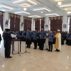 Bupati Kapuas HM Wiyatno, melantik dan mengambil sumpah/janji Pegawai Negeri Sipil (PNS) serta melantik Pejabat Fungsional di lingkungan Pemerintah Kabupaten Kapuas Tahun 2026, bertempat di Hall Rumah Jabatan Bupati Kapuas, Kamis (4/6/2026)