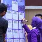 Ketua TP Posyandu Kabupaten Kapuas, Ny. Hj. Siti Saniah Wiyatno lakukan penandatanganan Komitmen Bersama Ketua TP Posyandu Se-Kalimantan Tengah pada Rapat Koordinasi TP Posyandu se-Kalimantan Tengah Tahun 2025 yang berlangsung di Aula Jayang Tingang, Palangkaraya, pada Senin (1/12/2025) malam