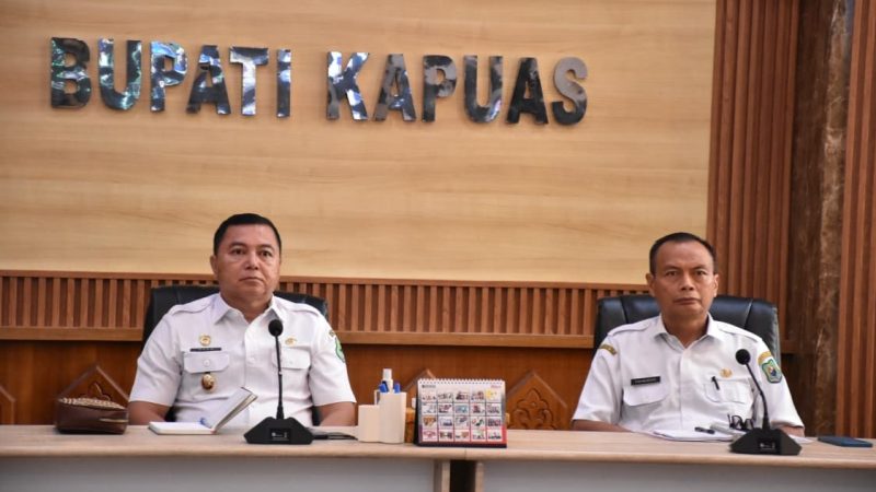 Wakil Bupati Kapuas, Dodo, secara virtual ikuti Focus Group Discussion (FGD) terkait Revisi Undang-Undang Nomor 23 Tahun 2014 tentang Pemerintahan Daerah, Rabu (11/3/2026).
