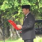 Wakil Ketua II DPRD Kabupaten Kapuas, Berinto SH MH menghadiri Upacara Peringatan Hari Lahir Pancasila Tahun 2026 yang digelar Pemerintah Kabupaten Kapuas di halaman Kantor Bupati Kapuas, Rabu (3/6/2026).