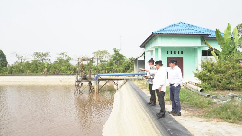 Bupati Kapuas HM Wiyatno saat meninjau kawasan Instalasi Pengolahan Air (IPA) 2 Perumdam Tirta Pambelom, Jalan Pemuda, Kuala Kapuas, Jumat (4/9/2026).