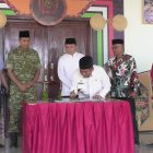 Bupati Kapuas HM Wiyatno saat meresmikan Kantor Kelurahan Pulau Kupang yang berlokasi di Jalan Pematang Sawah, Kelurahan Pulau Kupang, Kecamatan Bataguh, Kamis (10/9/2026).