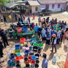Wali Kota Banjarbaru, Hj. Erna Lisa Halaby melalui Badan Penanggulangan Bencana Daerah (BPBD) Kota Banjarbaru menyalurkan bantuan air bersih bagi warga Desa Pumpung, Kelurahan Sungai Tiung, Kecamatan Cempaka, Jumat (18/09/2026).