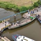 Kondisi jembatan Saka Harang Mantuil, Banjarmasin Selatan (Foto : SC Video Humas Resta BJM)